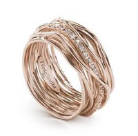 Anello Rubinia Donna Classic Collection Filo Della Vita in Oro rosa Diamante AN13RBT - AN13RBT
